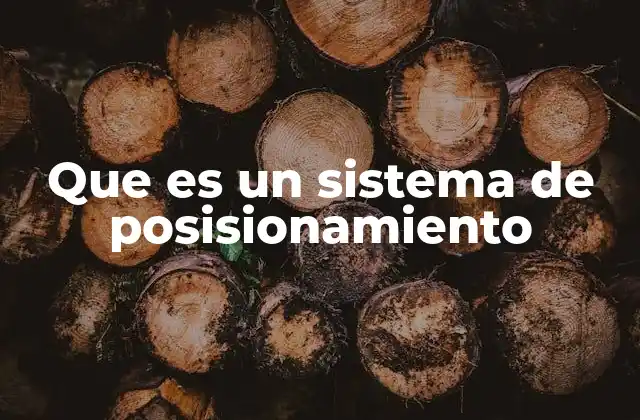 Que es un Sistema de Posisionamiento