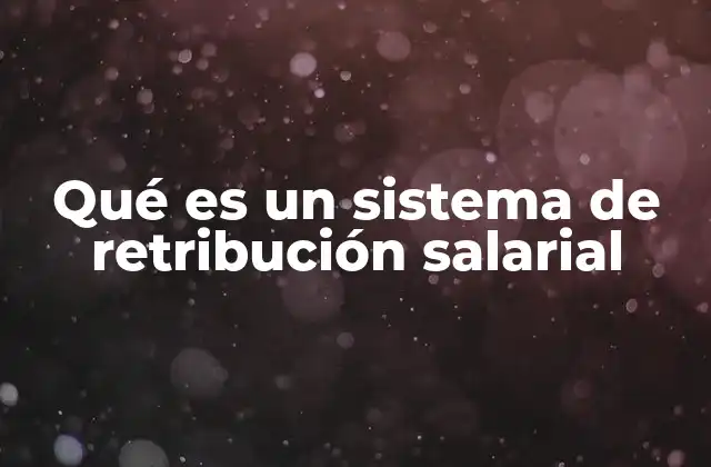 Qué es un Sistema de Retribución Salarial