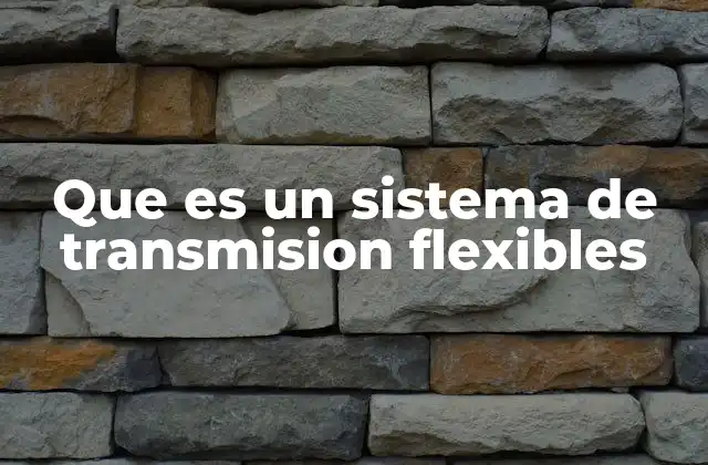 Componentes esenciales de los sistemas de transmisión flexible