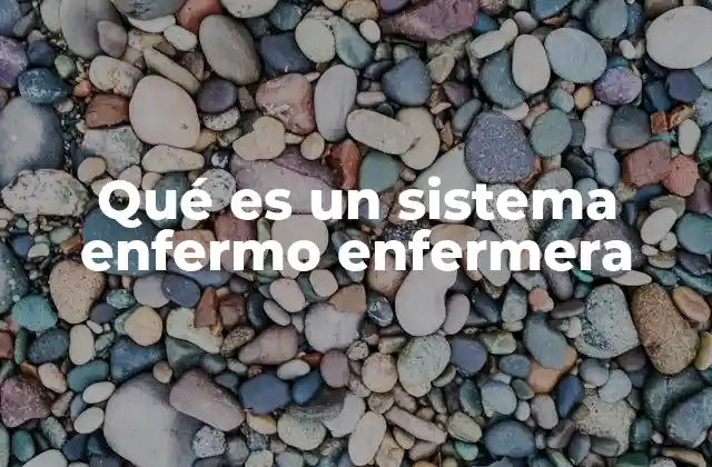 Qué es un Sistema Enfermo Enfermera