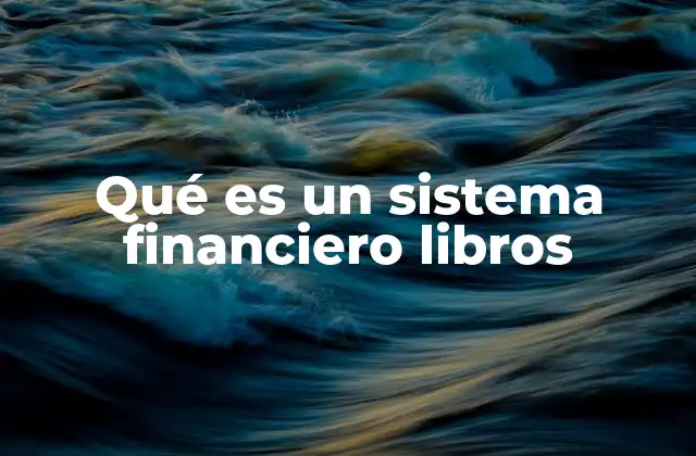 Qué es un Sistema Financiero Libros