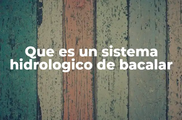 Que es un Sistema Hidrologico de Bacalar