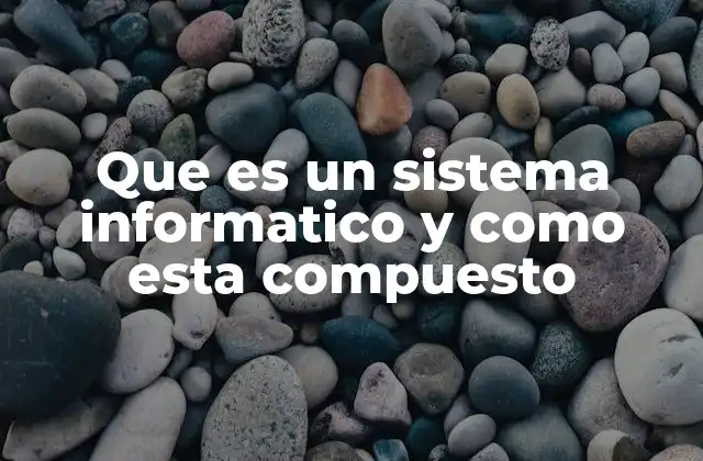 Que es un Sistema Informatico y como Esta Compuesto