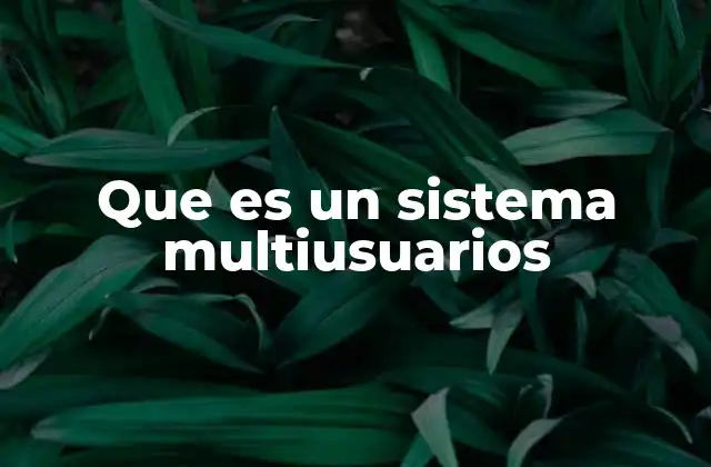 Que es un Sistema Multiusuarios 2 La importancia de los entornos compartidos en la computación actual