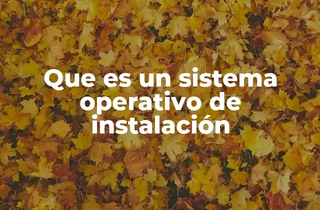 Que es un Sistema Operativo de Instalación 2 El entorno de instalación: más que una herramienta