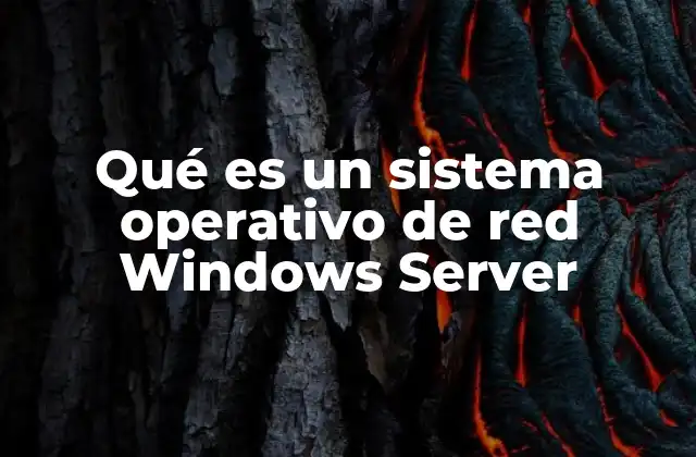 Qué es un Sistema Operativo de Red Windows Server