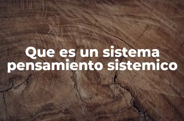 Que es un Sistema Pensamiento Sistemico 2 El enfoque de sistemas como base del pensamiento sistemico
