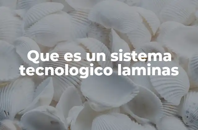 Que es un Sistema Tecnologico Laminas