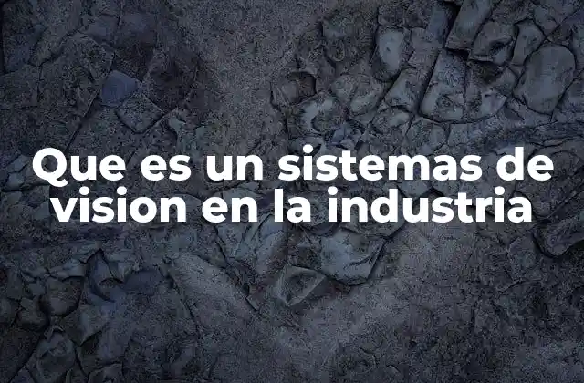 Que es un Sistemas de Vision en la Industria 2 Aplicaciones de la visión industrial en la manufactura