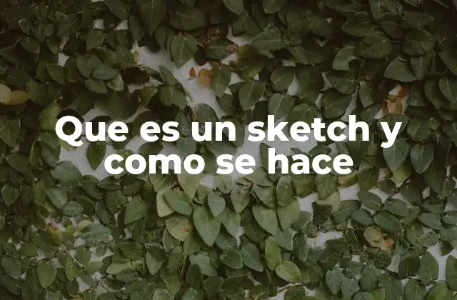 Que es un Sketch y como Se Hace