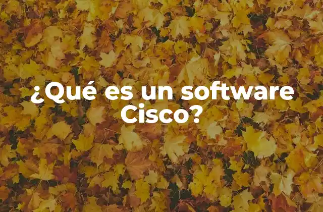 ¿qué es un Software Cisco?