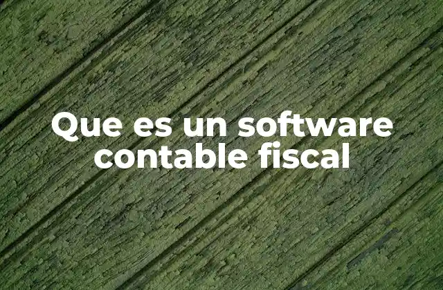 Que es un Software Contable Fiscal