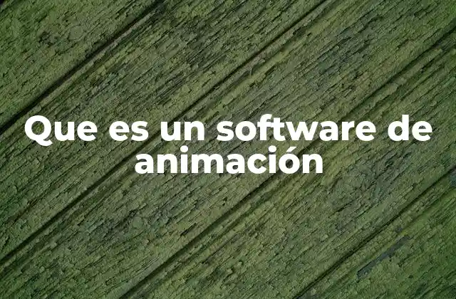 Que es un Software de Animación