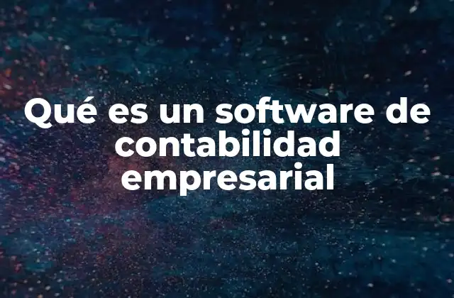 Qué es un Software de Contabilidad Empresarial