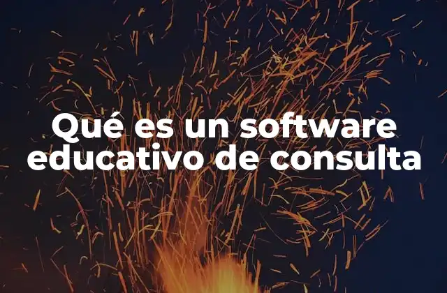 Qué es un Software Educativo de Consulta