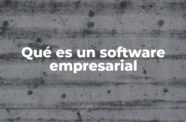 Qué es un Software Empresarial