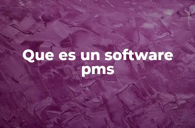 Que es un Software Pms