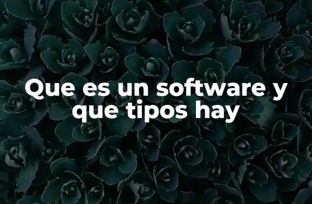 Que es un Software y que Tipos Hay