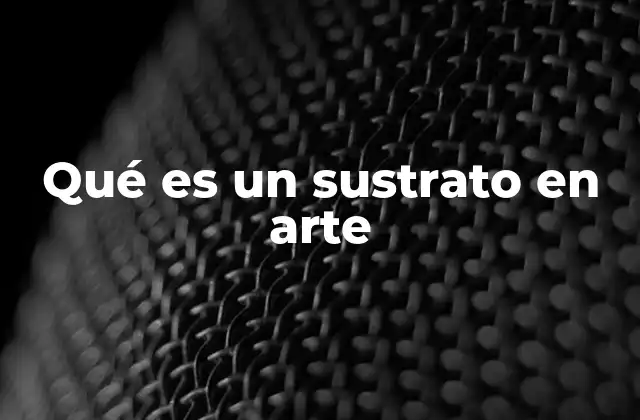 Qué es un Sustrato en Arte
