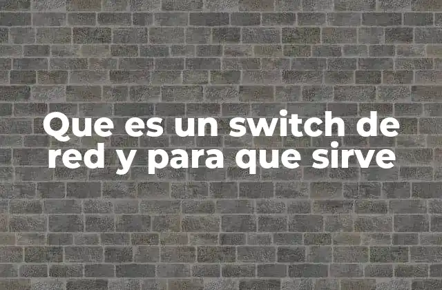 Que es un Switch de Red y para que Sirve