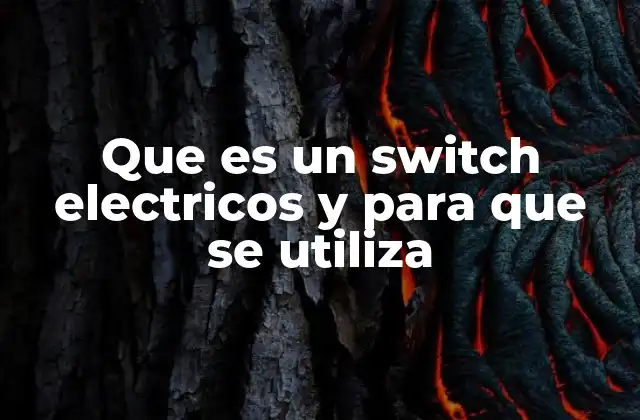Que es un Switch Electricos y para que Se Utiliza