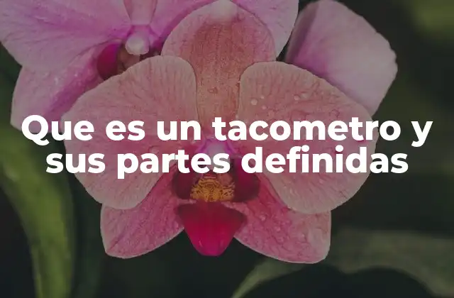 Que es un Tacometro y Sus Partes Definidas