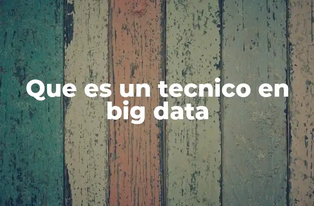 Que es un Tecnico en Big Data 2 El rol del técnico en el ecosistema digital
