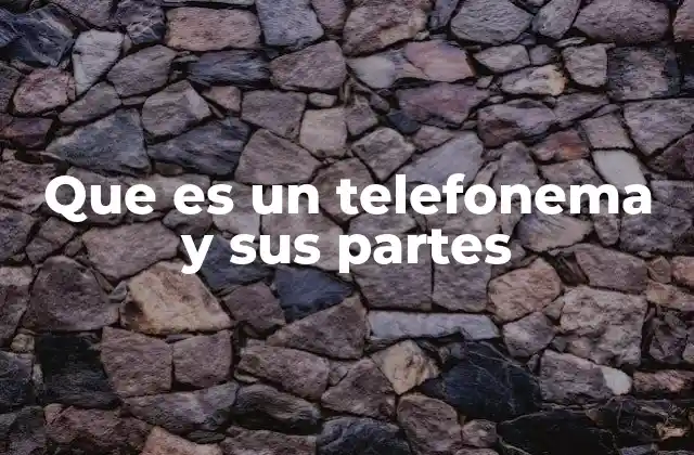 Que es un Telefonema y Sus Partes