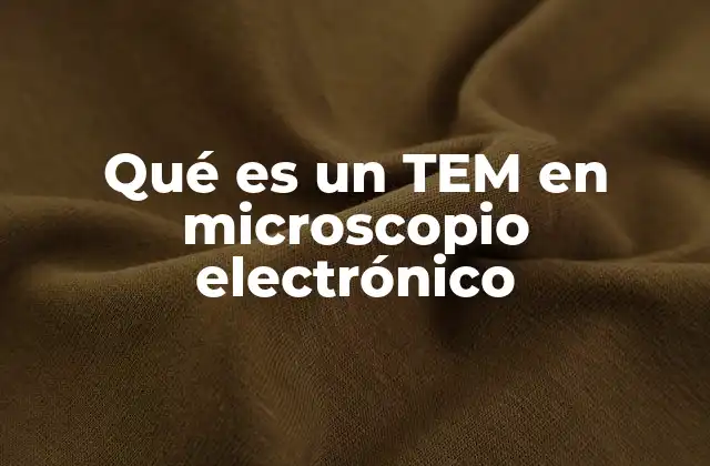 El funcionamiento del microscopio electrónico de transmisión