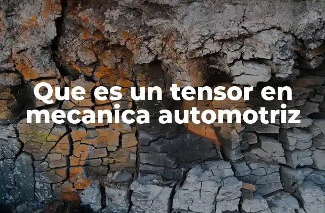Que es un Tensor en Mecanica Automotriz