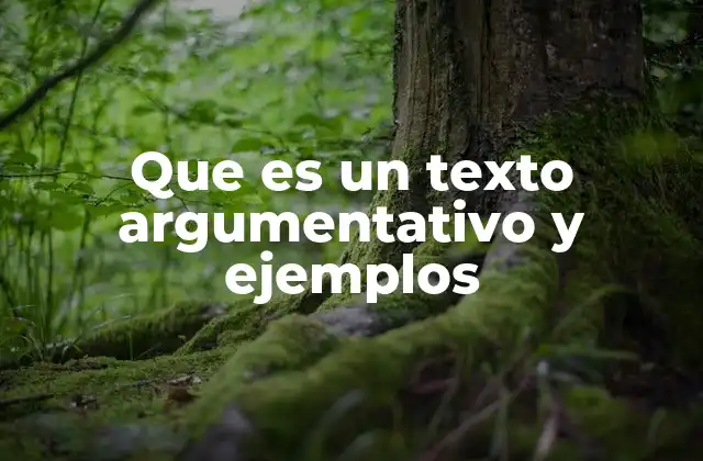 Que es un Texto Argumentativo y Ejemplos