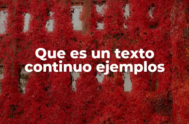 La importancia del texto continuo en la comunicación
