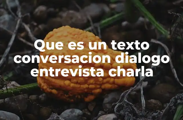 Que es un Texto Conversacion Dialogo Entrevista Charla 2 La importancia de entender los diferentes tipos de textos conversacionales