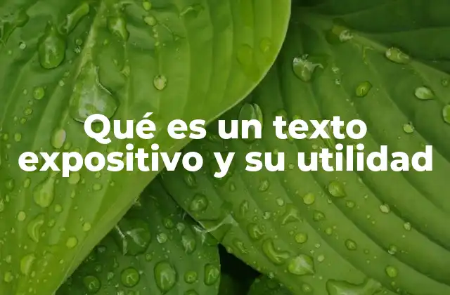 Qué es un Texto Expositivo y Su Utilidad
