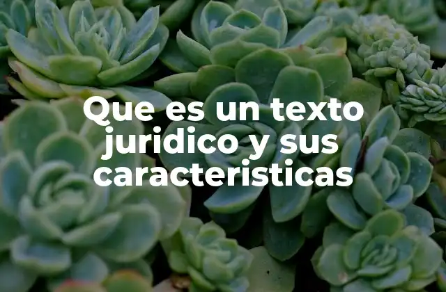 Que es un Texto Juridico y Sus Caracteristicas