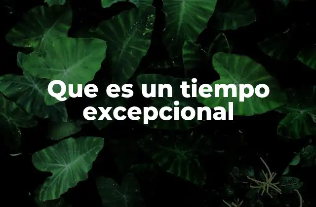 Que es un Tiempo Excepcional 2 Situaciones en las que se declara un tiempo excepcional