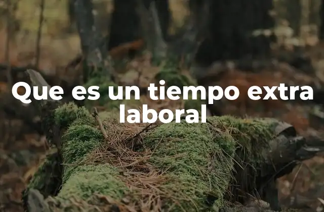 Que es un Tiempo Extra Laboral