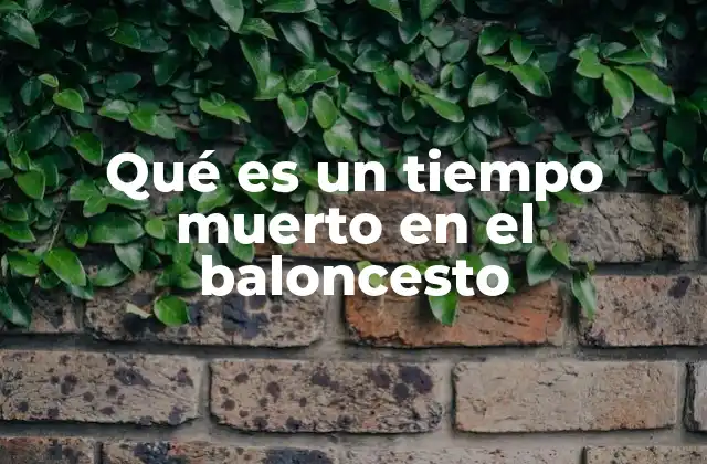 Qué es un Tiempo Muerto en el Baloncesto