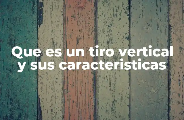 Que es un Tiro Vertical y Sus Caracteristicas 2 Características del movimiento vertical en física