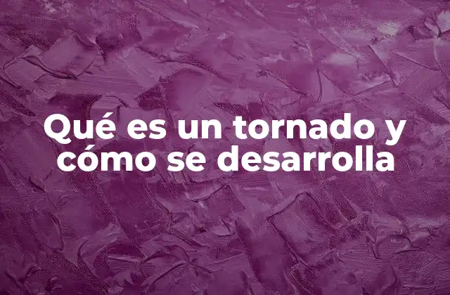Qué es un Tornado y Cómo Se Desarrolla