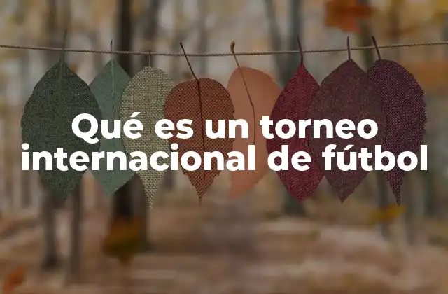 Qué es un Torneo Internacional de Fútbol