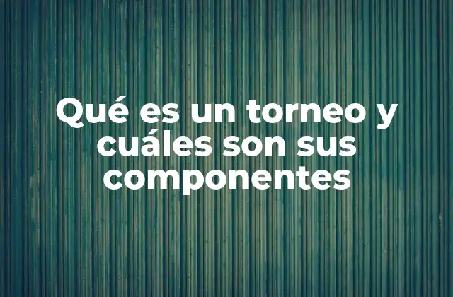 La estructura detrás de una competición organizada