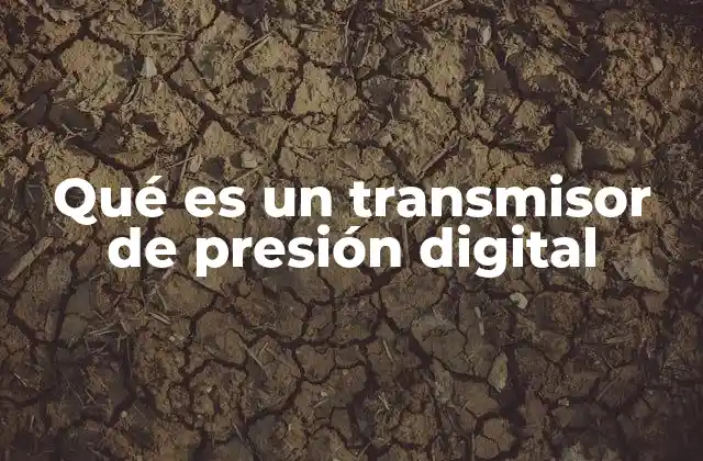 Qué es un Transmisor de Presión Digital