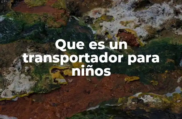 Que es un Transportador para Niños