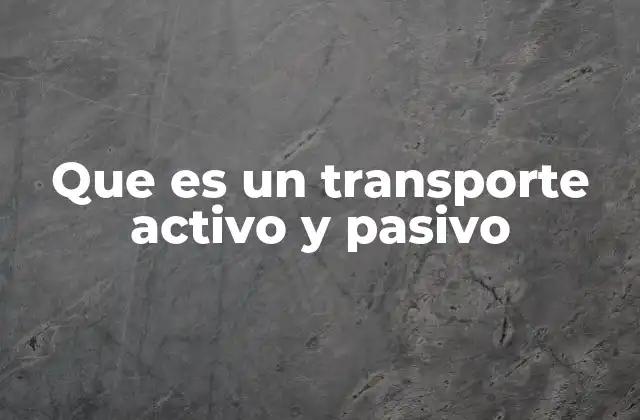 Que es un Transporte Activo y Pasivo 2 Mecanismos por los que las moléculas cruzan la membrana celular