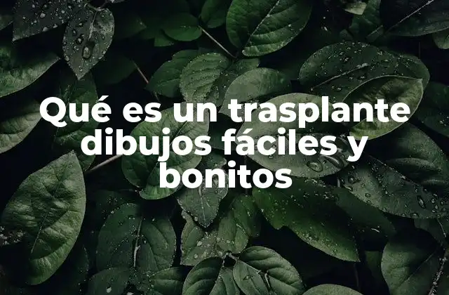 Qué es un Trasplante Dibujos Fáciles y Bonitos