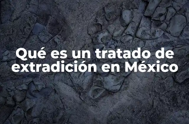 Qué es un Tratado de Extradición en México