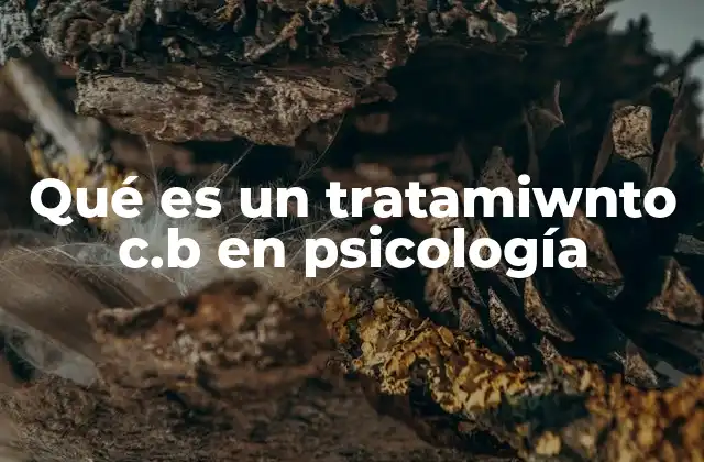 El enfoque del tratamiento c.b en la salud mental