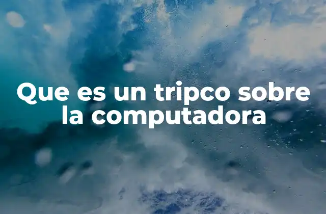 Que es un Tripco sobre la Computadora