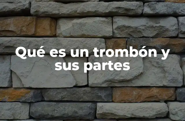 Qué es un Trombón y Sus Partes